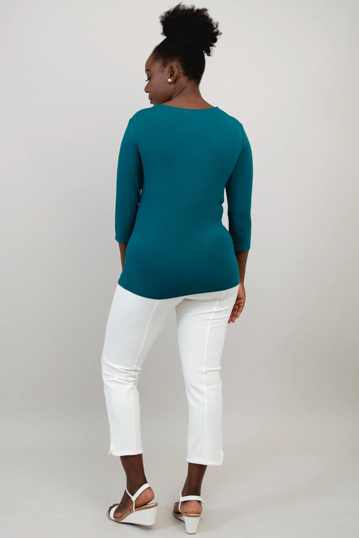 Mia Top, Teal, Bamboo sold by Blue Sky product image thumbnail 5