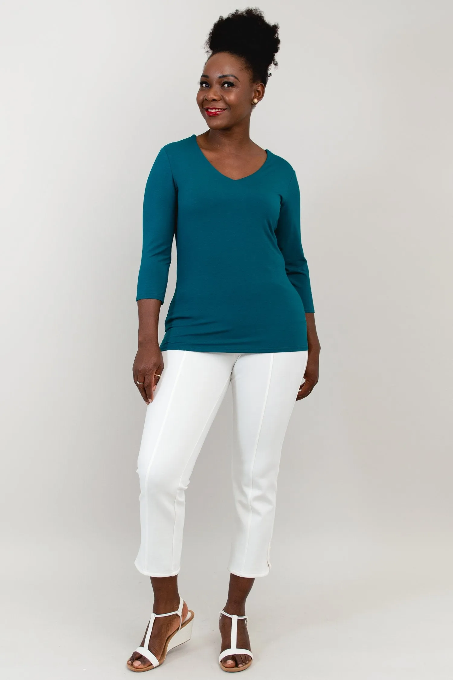 Mia Top, Teal, Bamboo sold by Blue Sky product image thumbnail 2