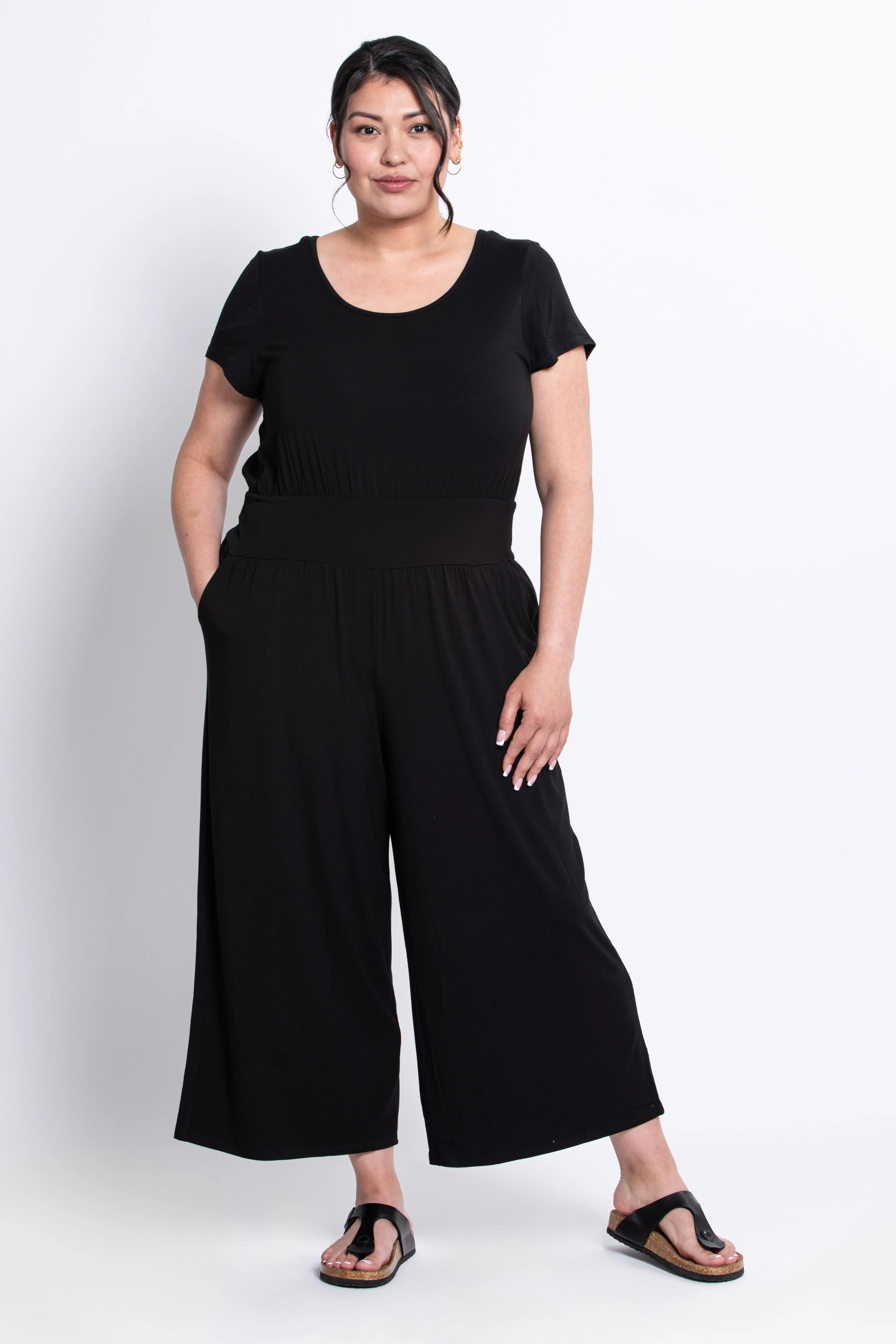 Julie Jumpsuit, Black, Bamboo sold by Blue Sky