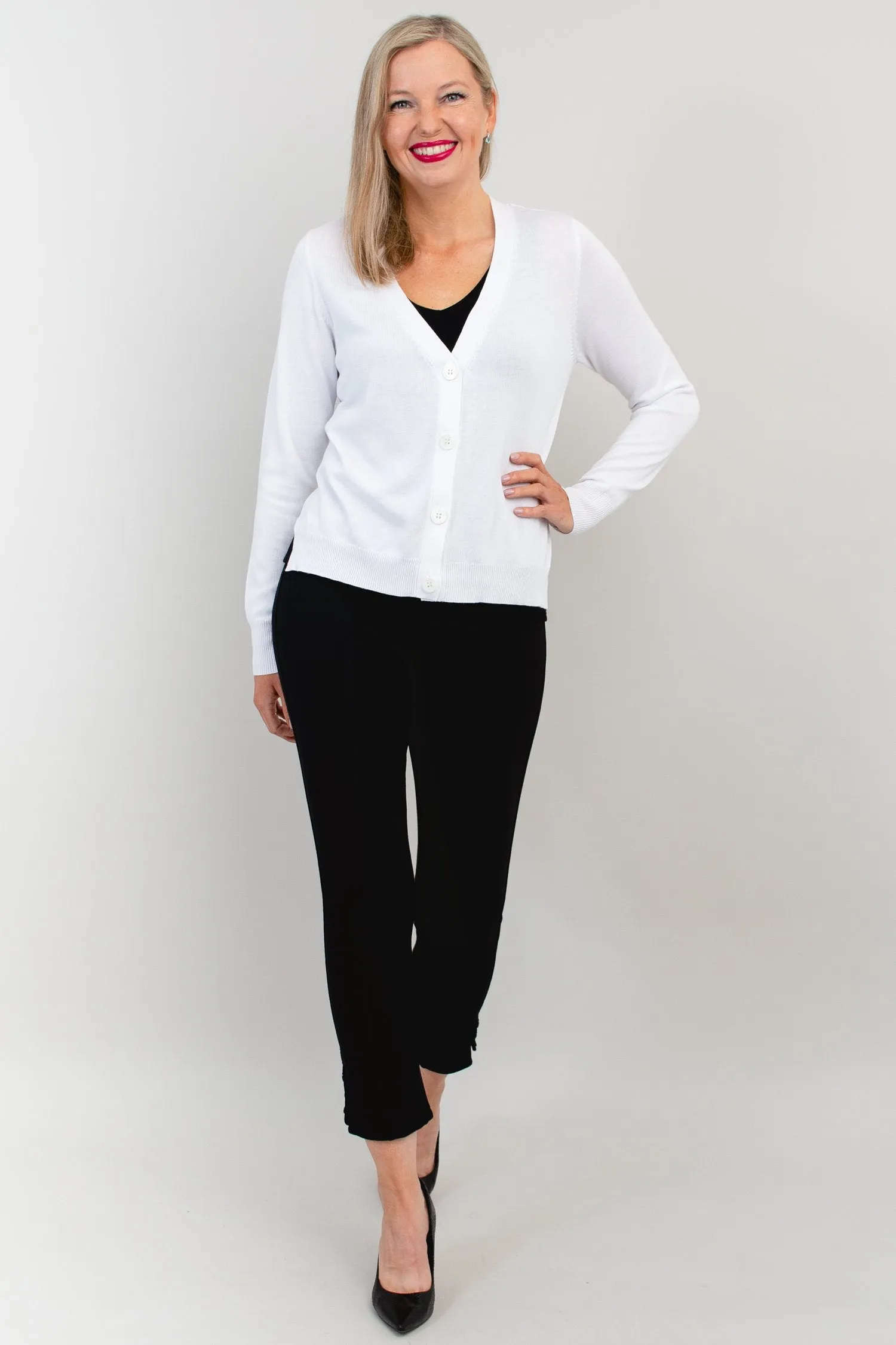 Jessica Sweater, White, Bamboo Cotton sold by Blue Sky product image thumbnail 4