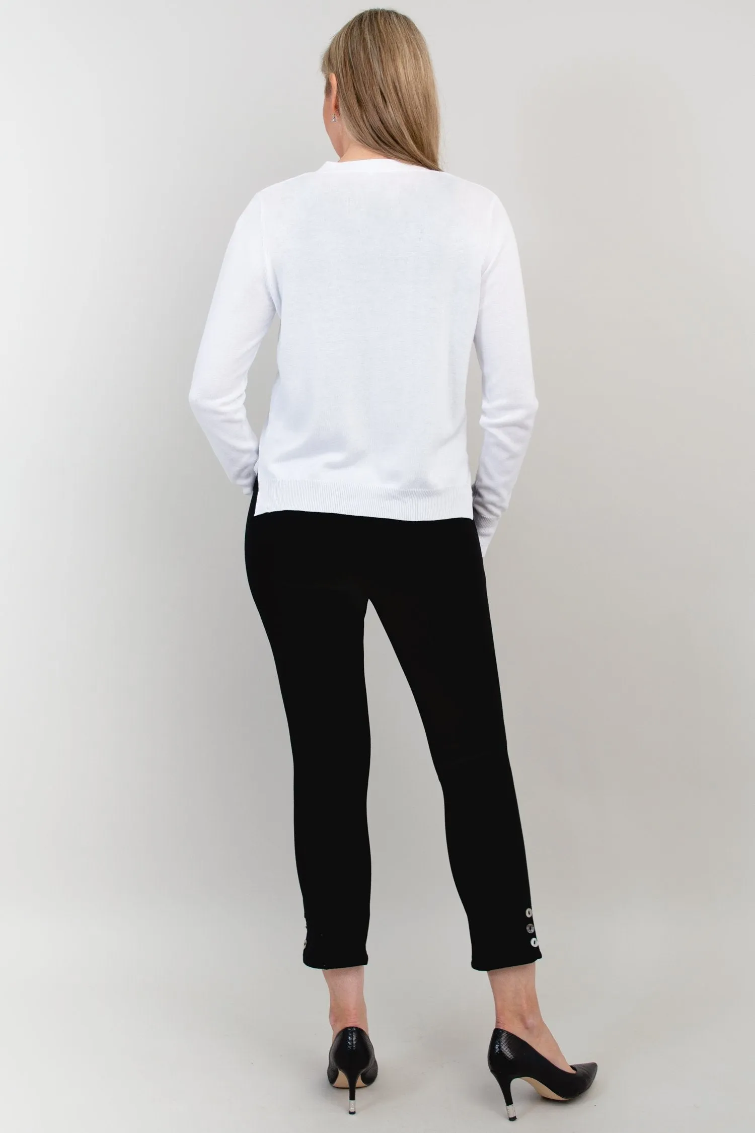 Jessica Sweater, White, Bamboo Cotton sold by Blue Sky product image thumbnail 5