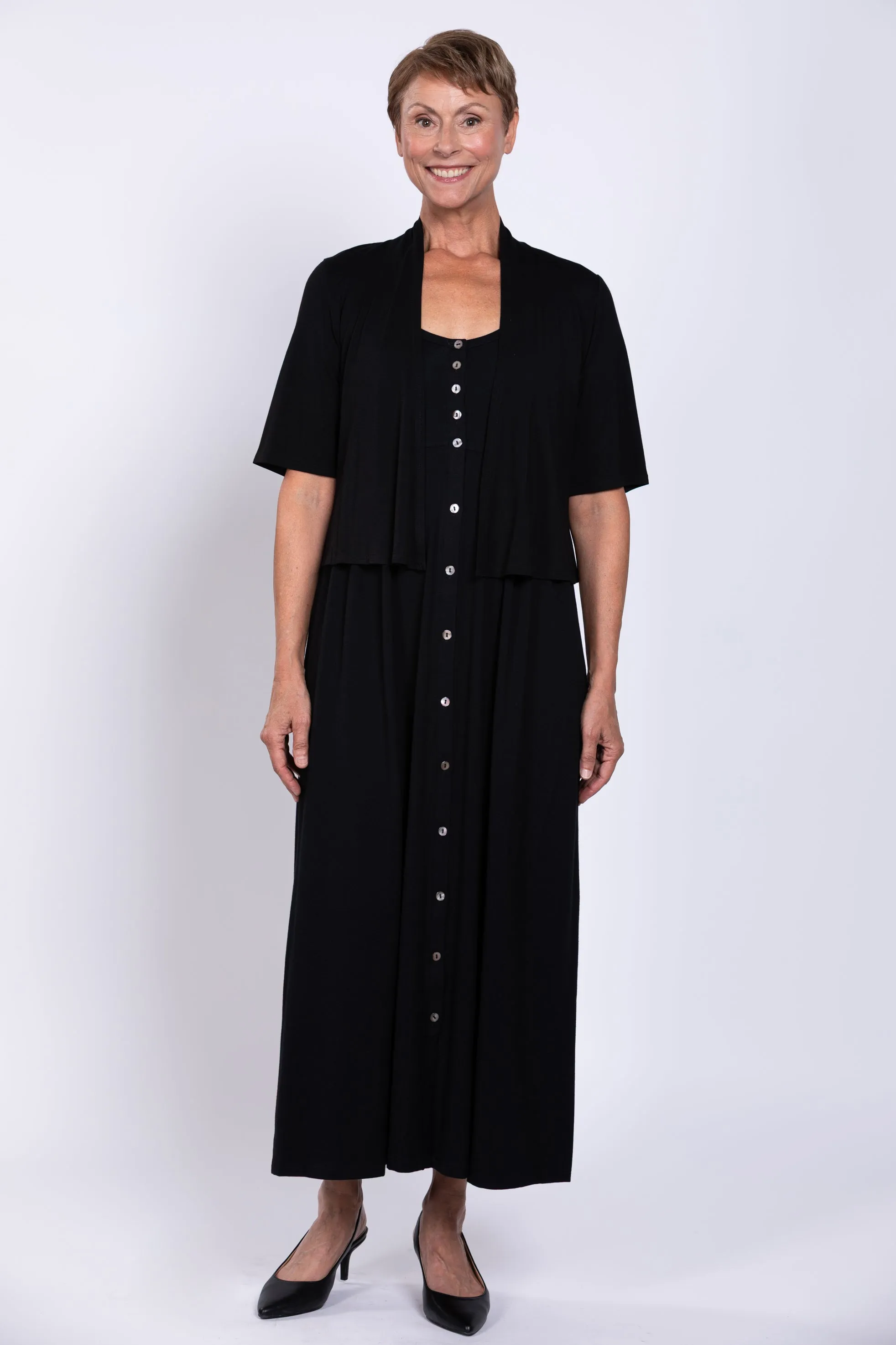 Liane Sleeveless Dress, Black, Bamboo sold by Blue Sky product image thumbnail 3