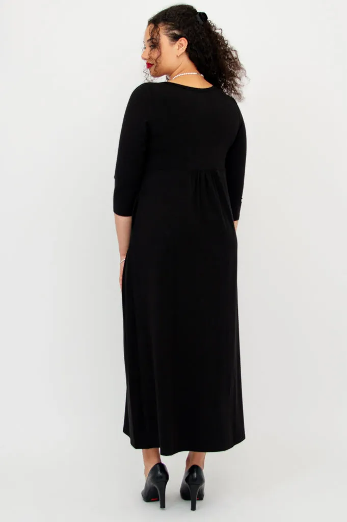 Liane 3/4 Dress, Black, Bamboo sold by Blue Sky product image thumbnail 4