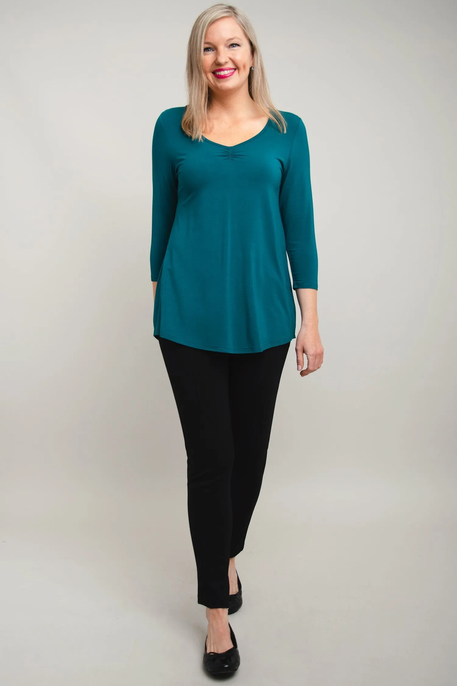 Franny Top, Teal, Bamboo - Final Sale sold by Blue Sky product image thumbnail 4