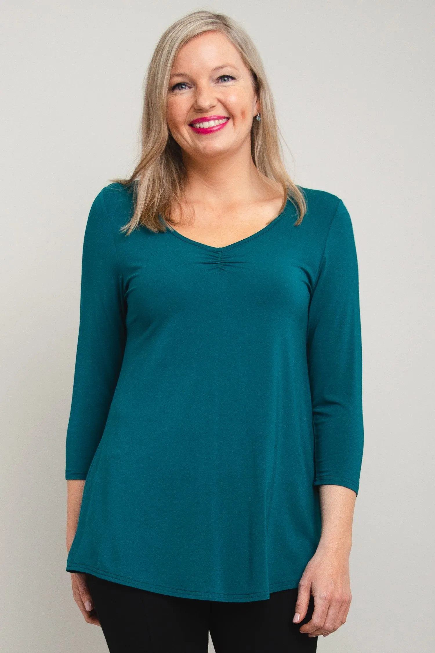 Franny Top, Teal, Bamboo - Final Sale sold by Blue Sky