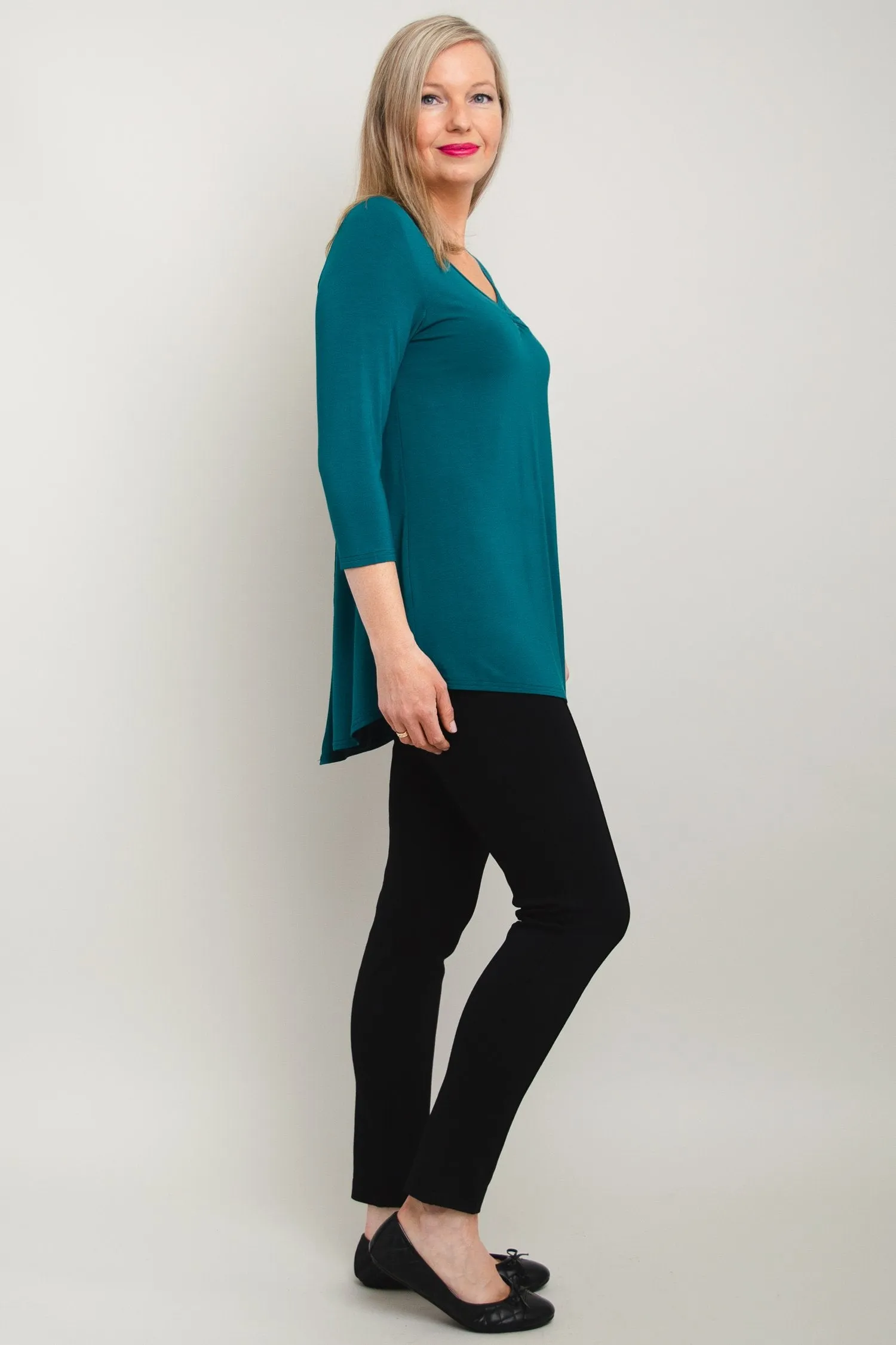 Franny Top, Teal, Bamboo - Final Sale sold by Blue Sky product image thumbnail 3