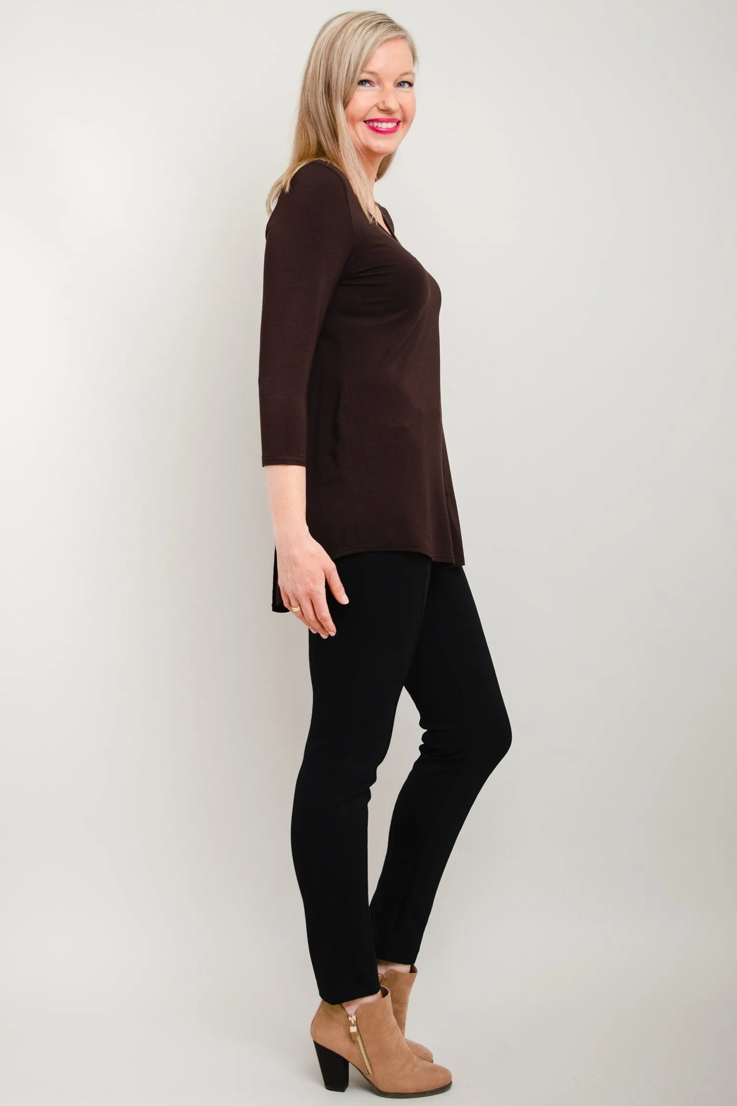 Franny Top, Coffee, Bamboo- Final Sale sold by Blue Sky product image thumbnail 3