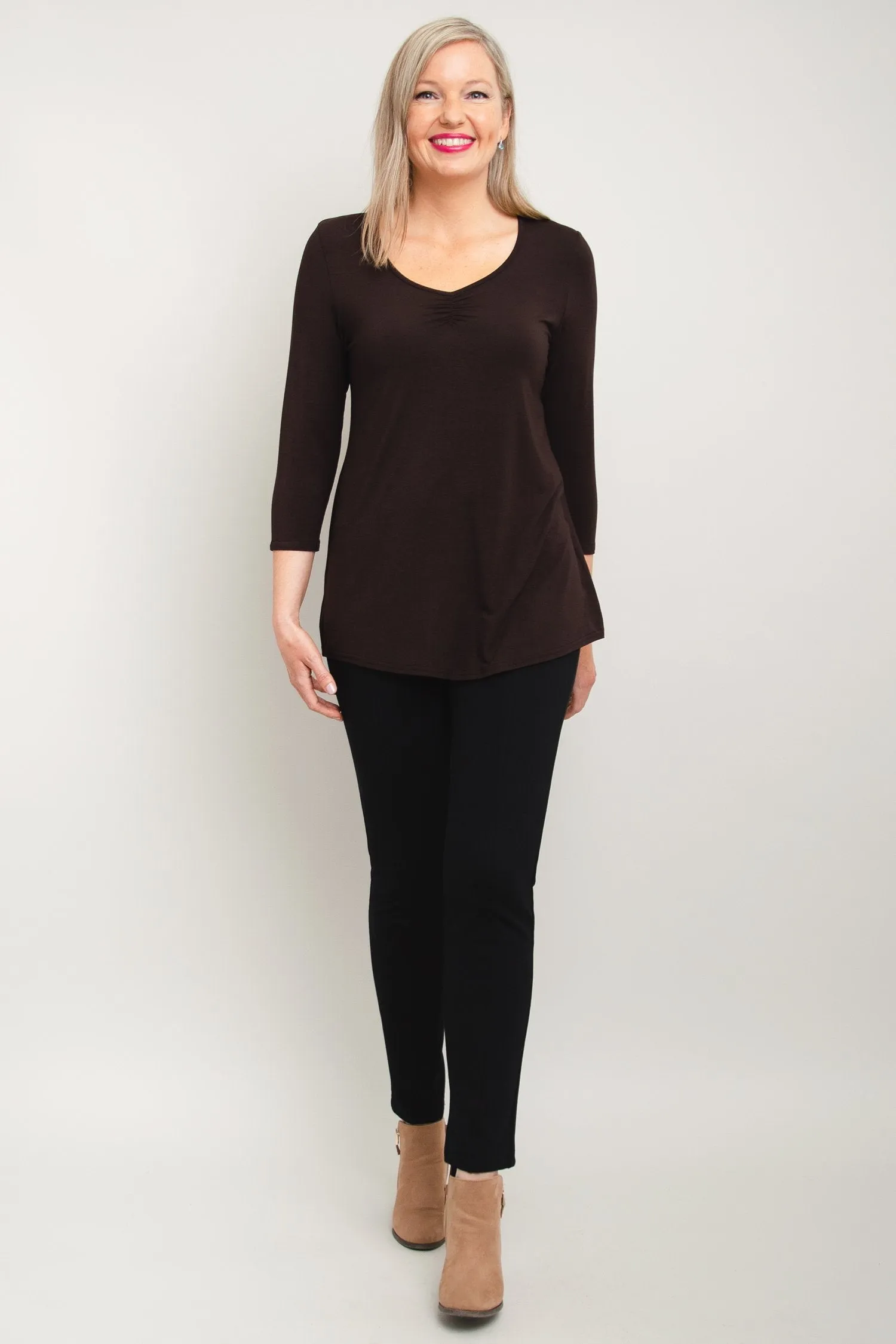 Franny Top, Coffee, Bamboo- Final Sale sold by Blue Sky product image thumbnail 4