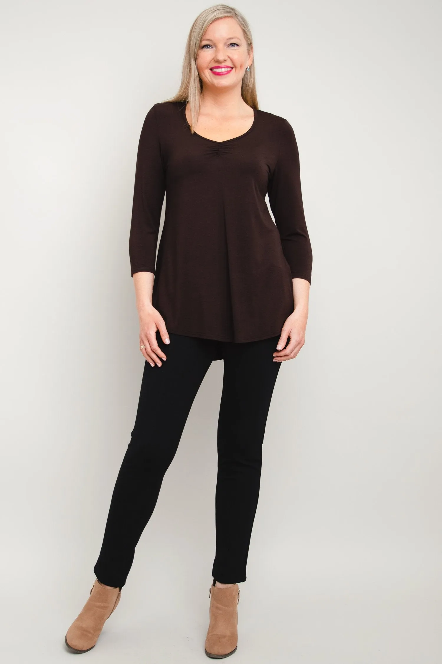 Franny Top, Coffee, Bamboo- Final Sale sold by Blue Sky product image thumbnail 2