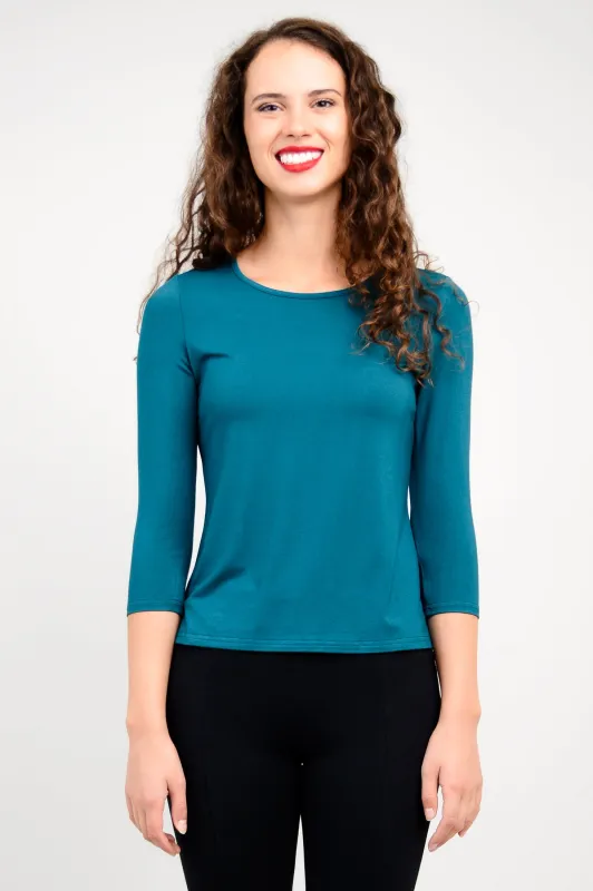 Margorie Top, Teal, Bamboo - Final Sale sold by Blue Sky