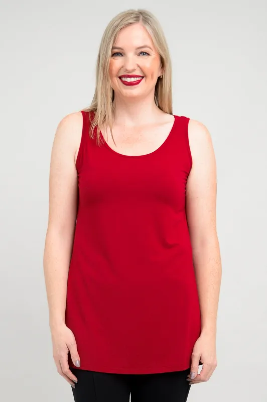 Relaxed Tank, Lipstick, Bamboo - Final Sale sold by Blue Sky