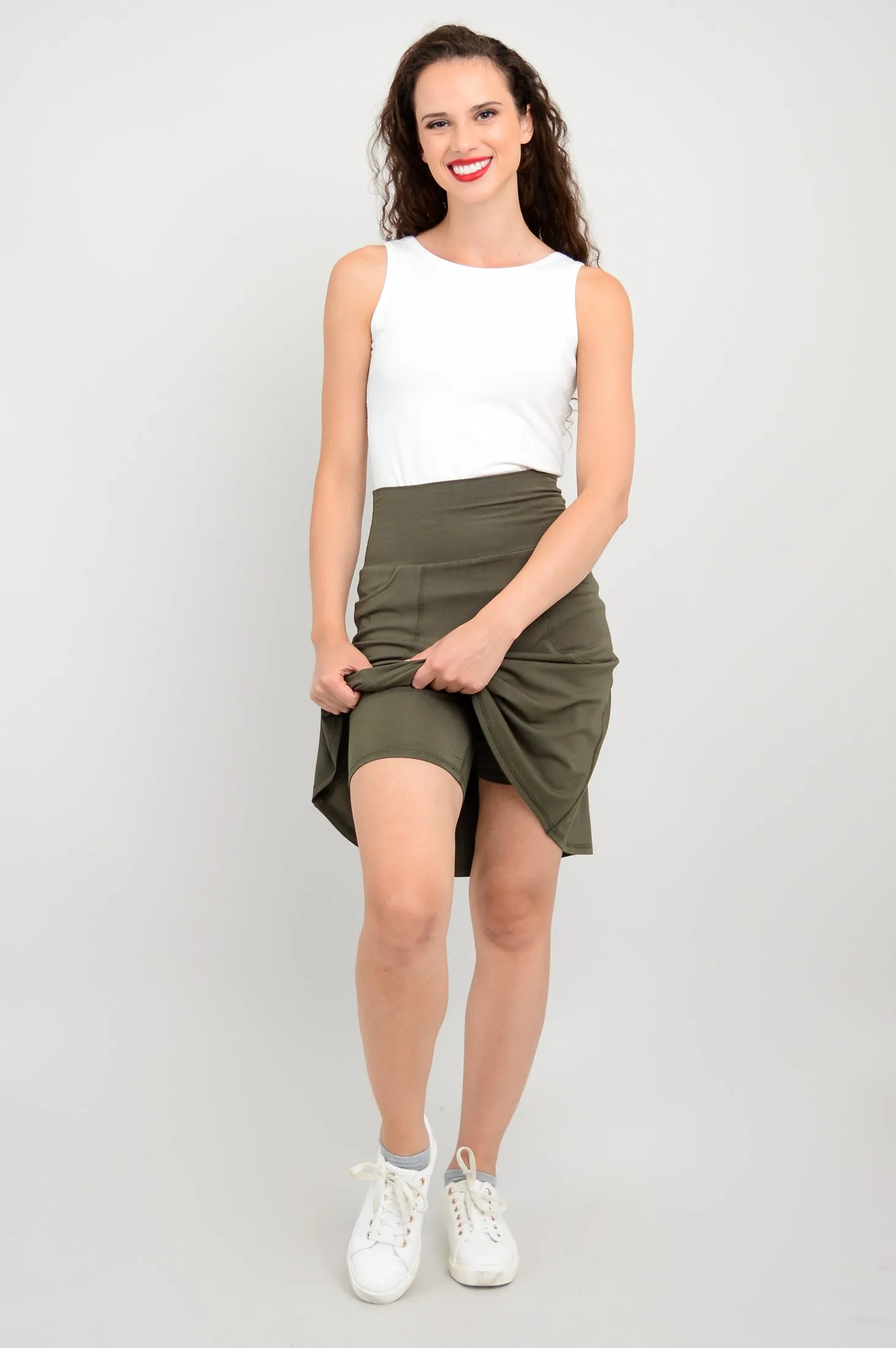 Magna Skort, Khaki, Bamboo sold by Blue Sky product image thumbnail 3