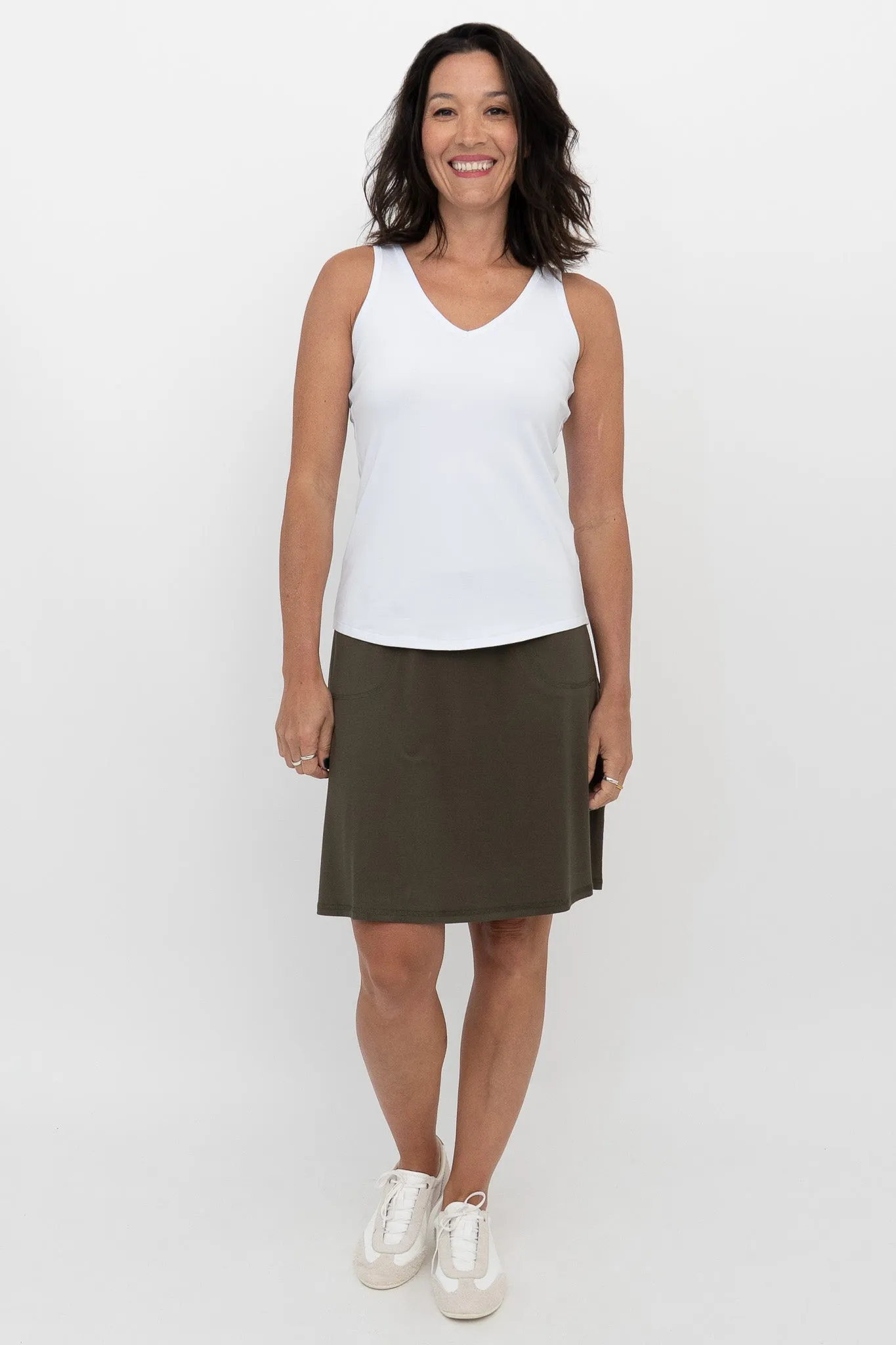 Magna Skort, Khaki, Bamboo sold by Blue Sky product image thumbnail 2