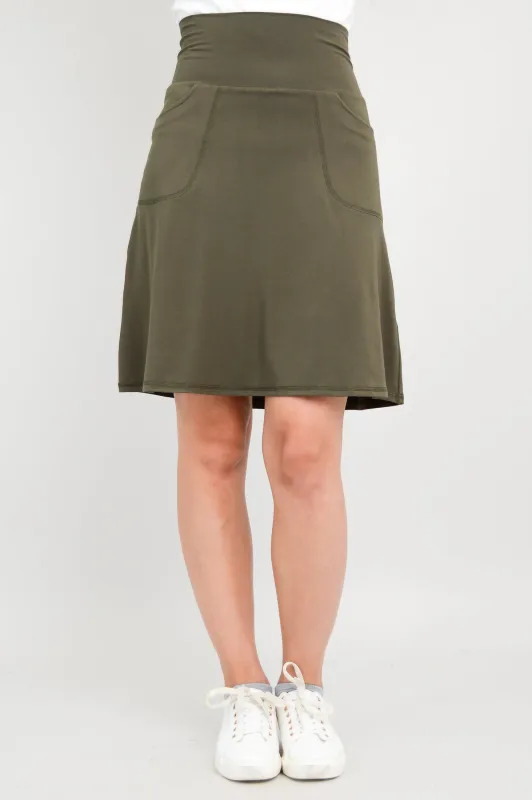 Magna Skort, Khaki, Bamboo sold by Blue Sky