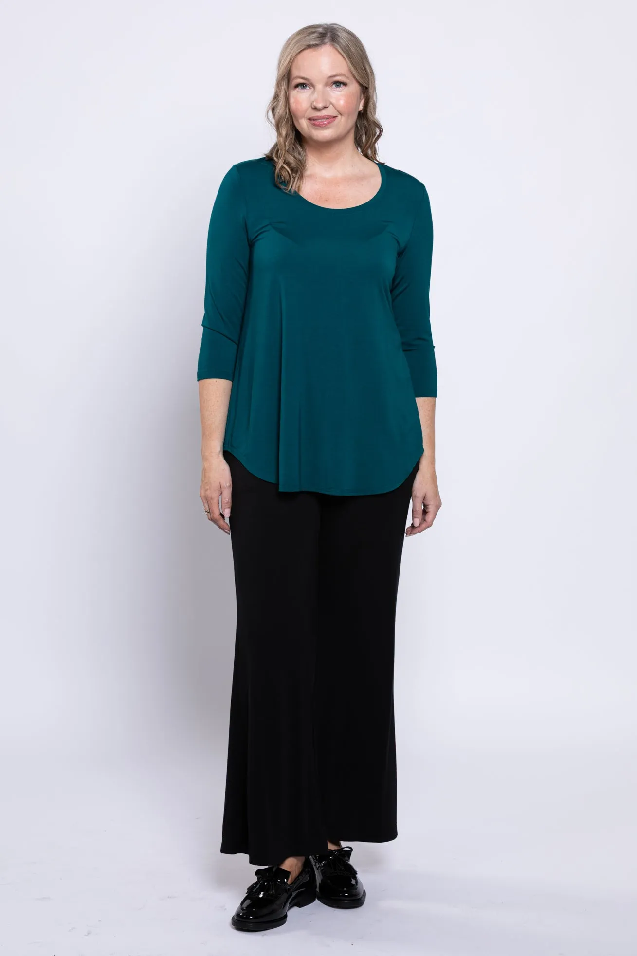 Jazz 3/4 Slv Top, Teal, Bamboo sold by Blue Sky product image thumbnail 3