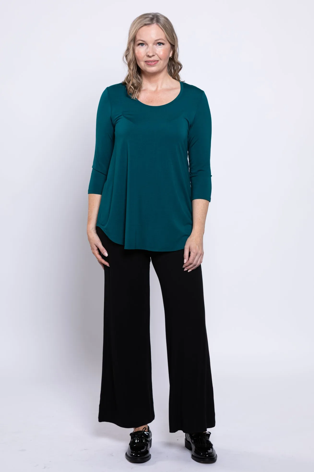Jazz 3/4 Slv Top, Teal, Bamboo sold by Blue Sky product image thumbnail 2