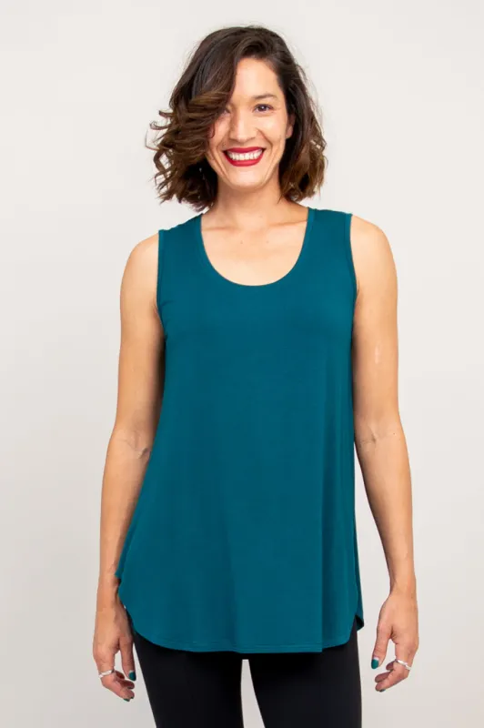 Jazz Tank, Teal, Bamboo sold by Blue Sky