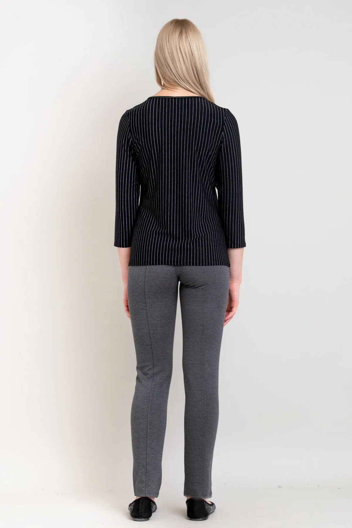 Margorie Top, BW Pin Stripe, Bamboo - Final Sale sold by Blue Sky product image thumbnail 4