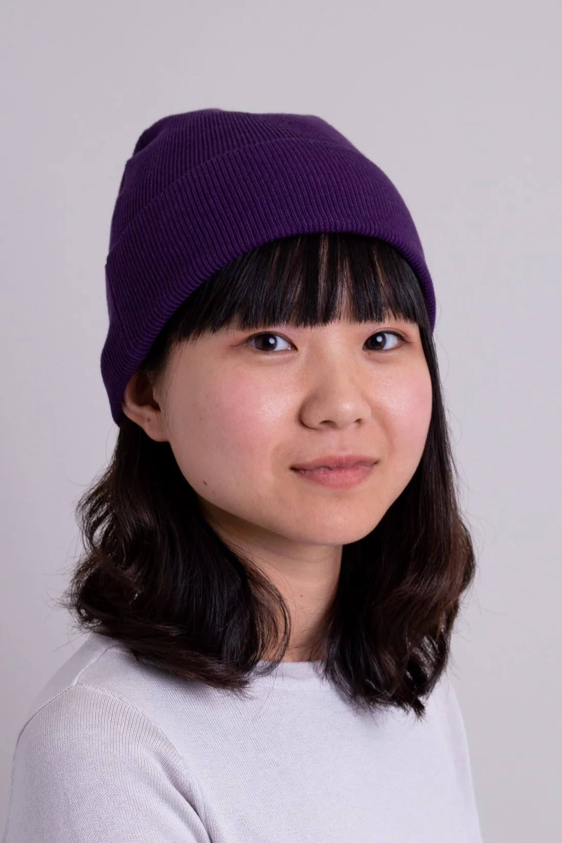 Knit Beanie, Purple, Bamboo Cotton sold by Blue Sky product image thumbnail 2