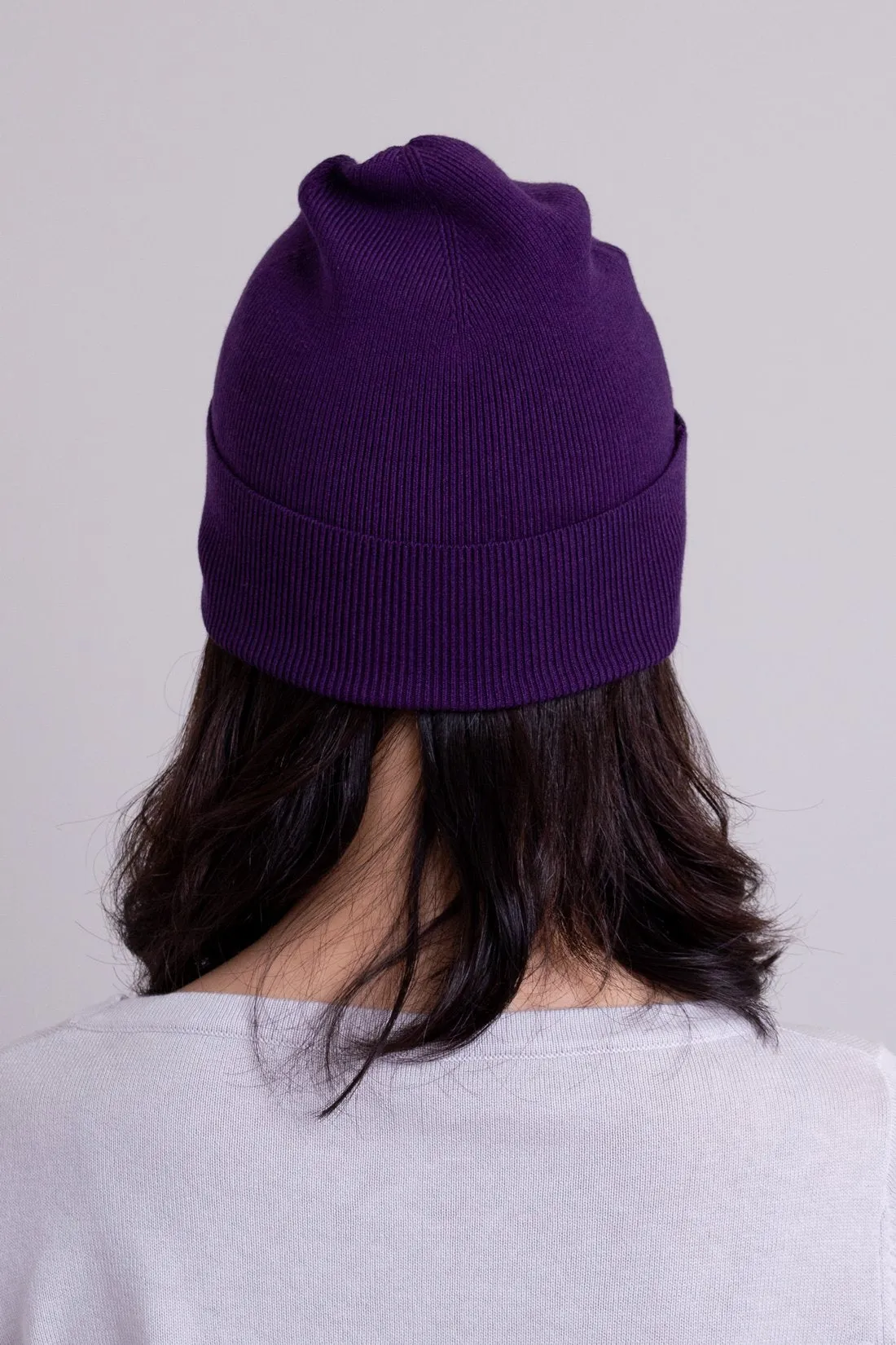 Knit Beanie, Purple, Bamboo Cotton sold by Blue Sky product image thumbnail 4