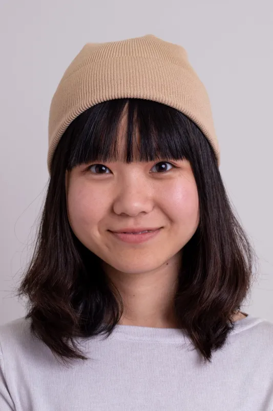 Knit Beanie, Beige, Bamboo Cotton sold by Blue Sky