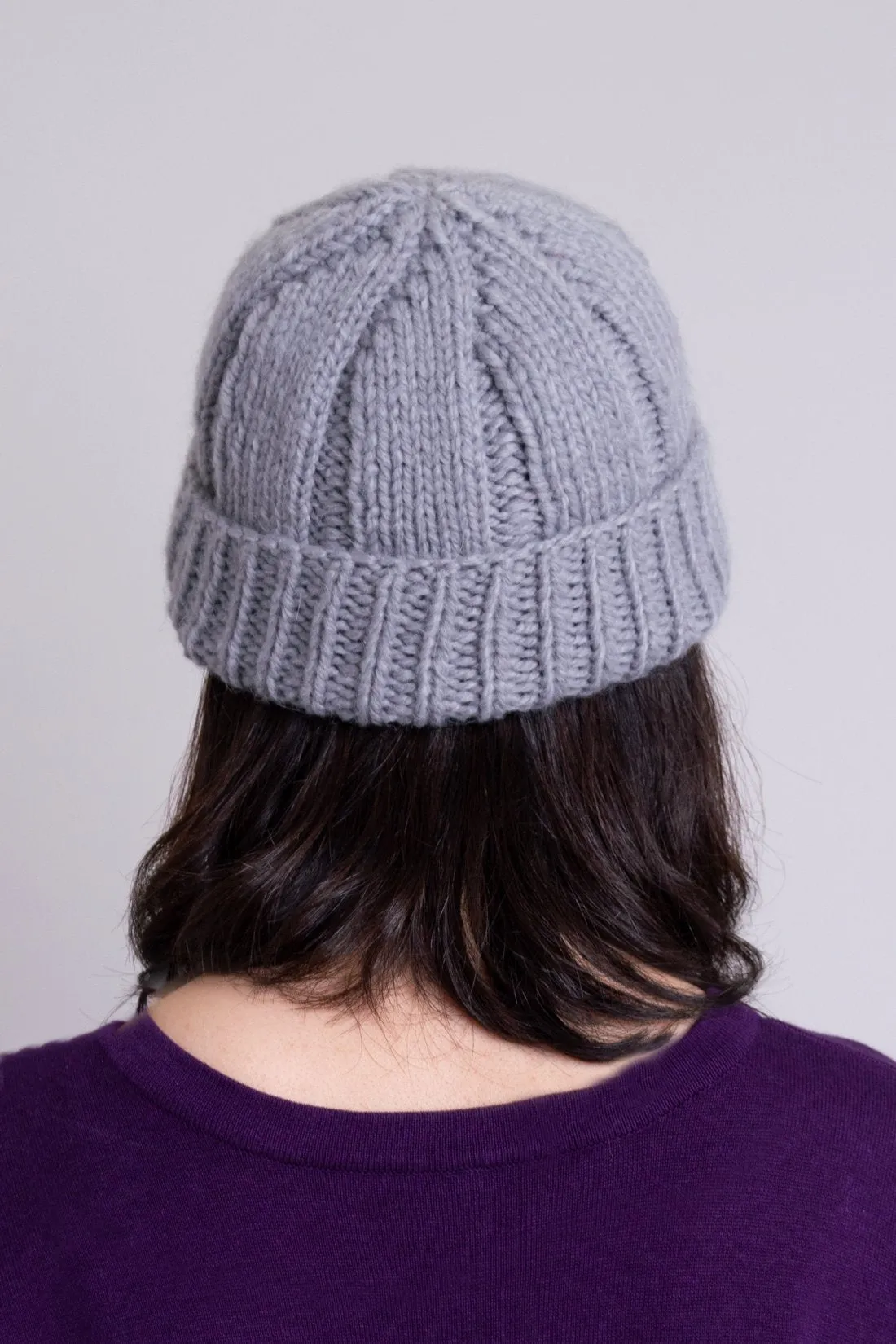 Hand Knit Beanie, Grey, Wool sold by Blue Sky product image thumbnail 4