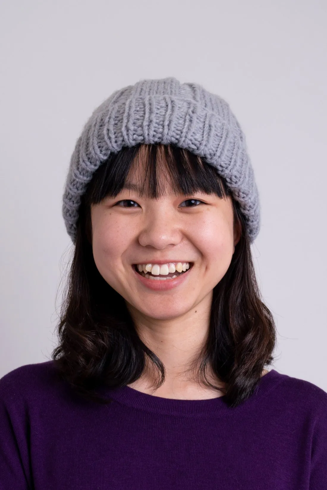 Hand Knit Beanie, Grey, Wool sold by Blue Sky product image thumbnail 2