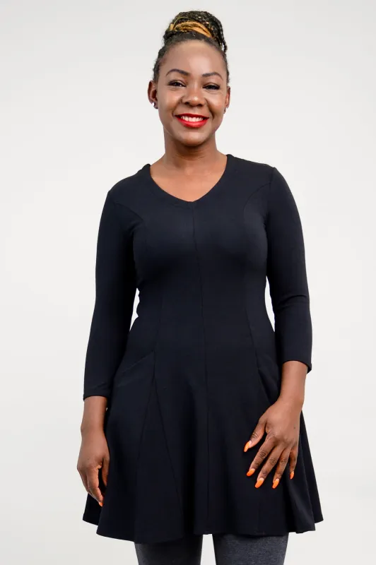 Wilma Tunic, Black, Bamboo sold by Blue Sky