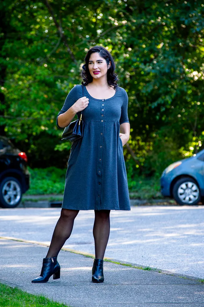 Nelly 3/4 Sleeve Dress, Graphite, Bamboo sold by Blue Sky product image thumbnail 2