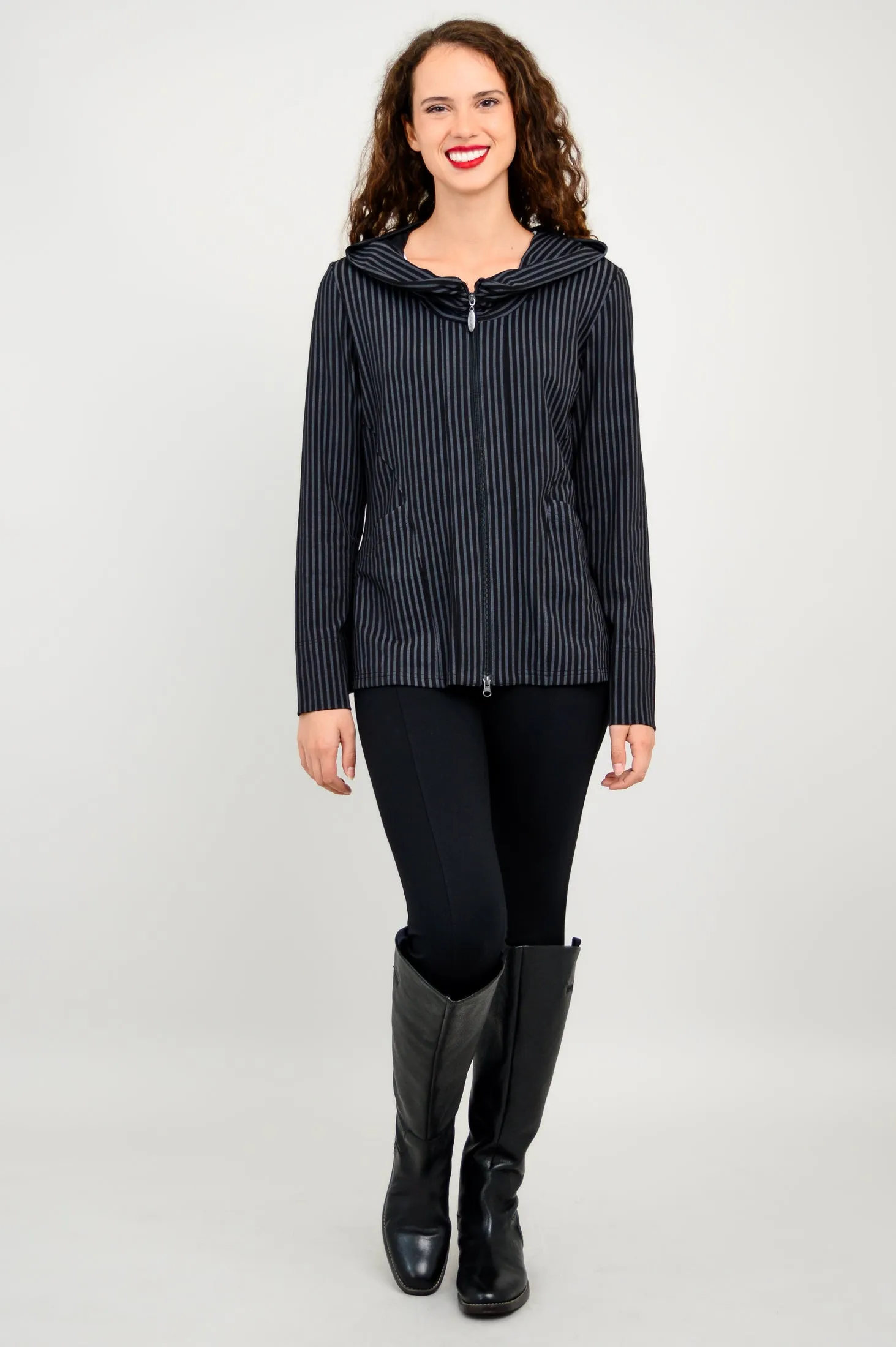 Seymour Jacket, Blk/Grey Stripe, Bamboo sold by Blue Sky product image thumbnail 3