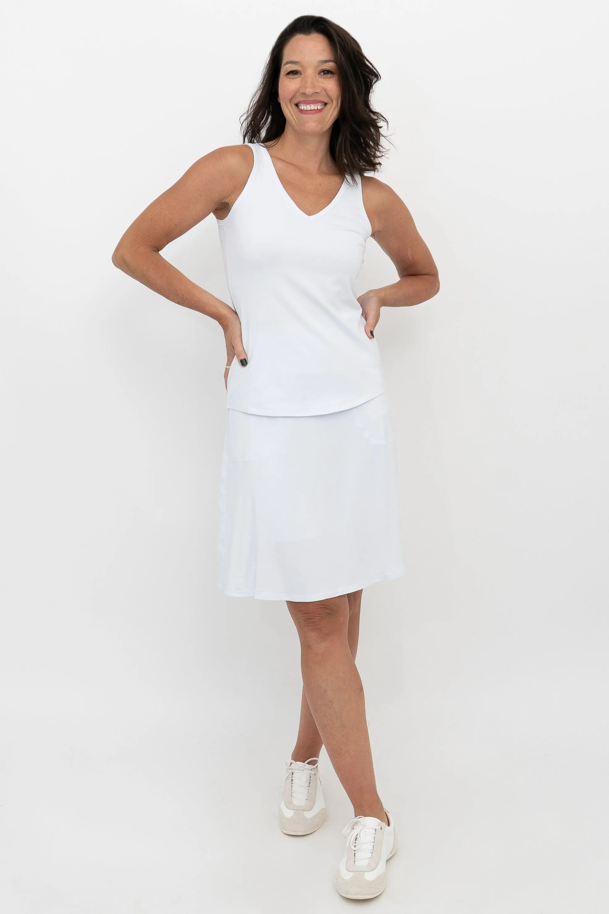 Magna Skort, White, Bamboo sold by Blue Sky product image thumbnail 4