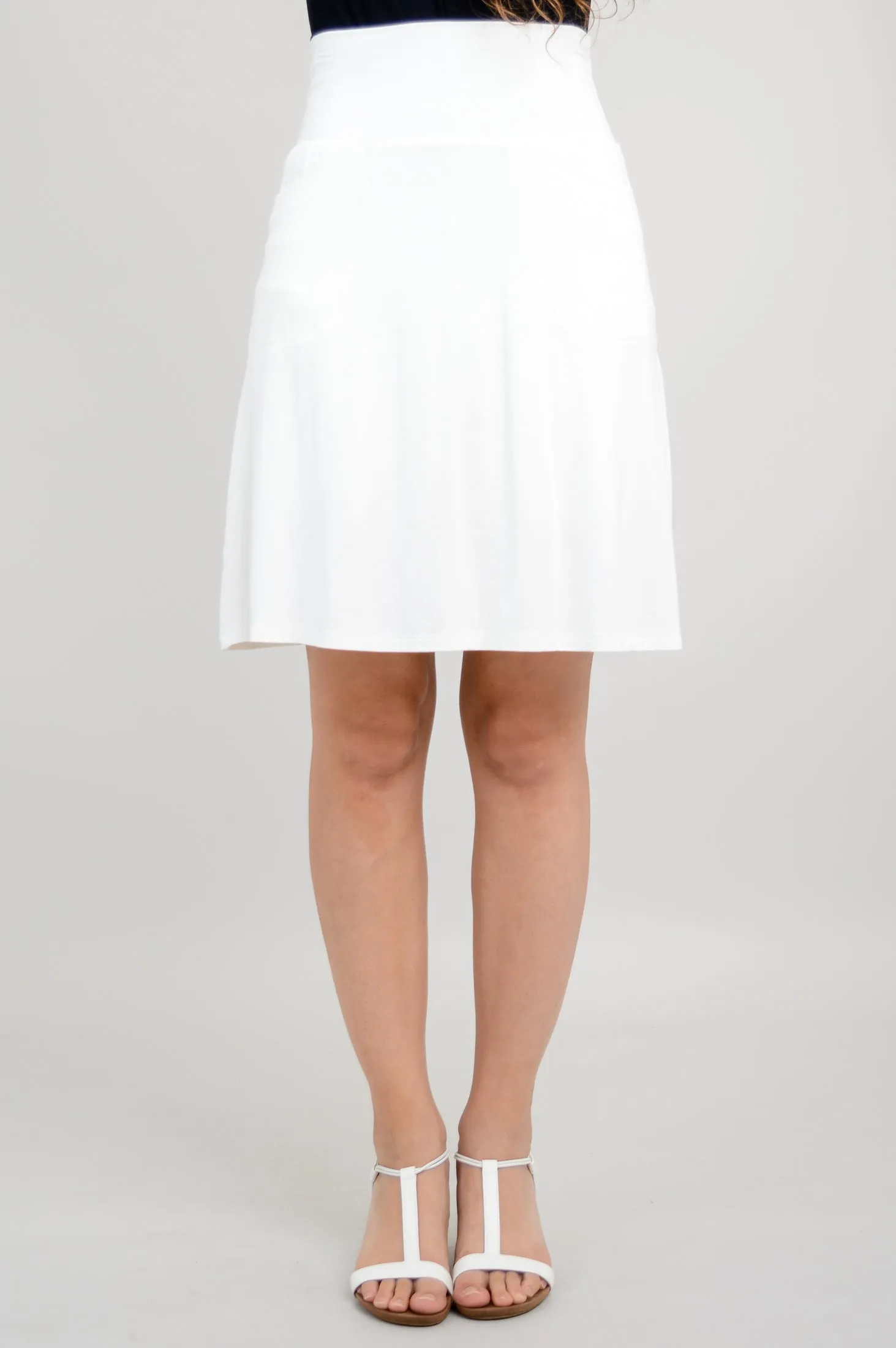 Magna Skort, White, Bamboo sold by Blue Sky