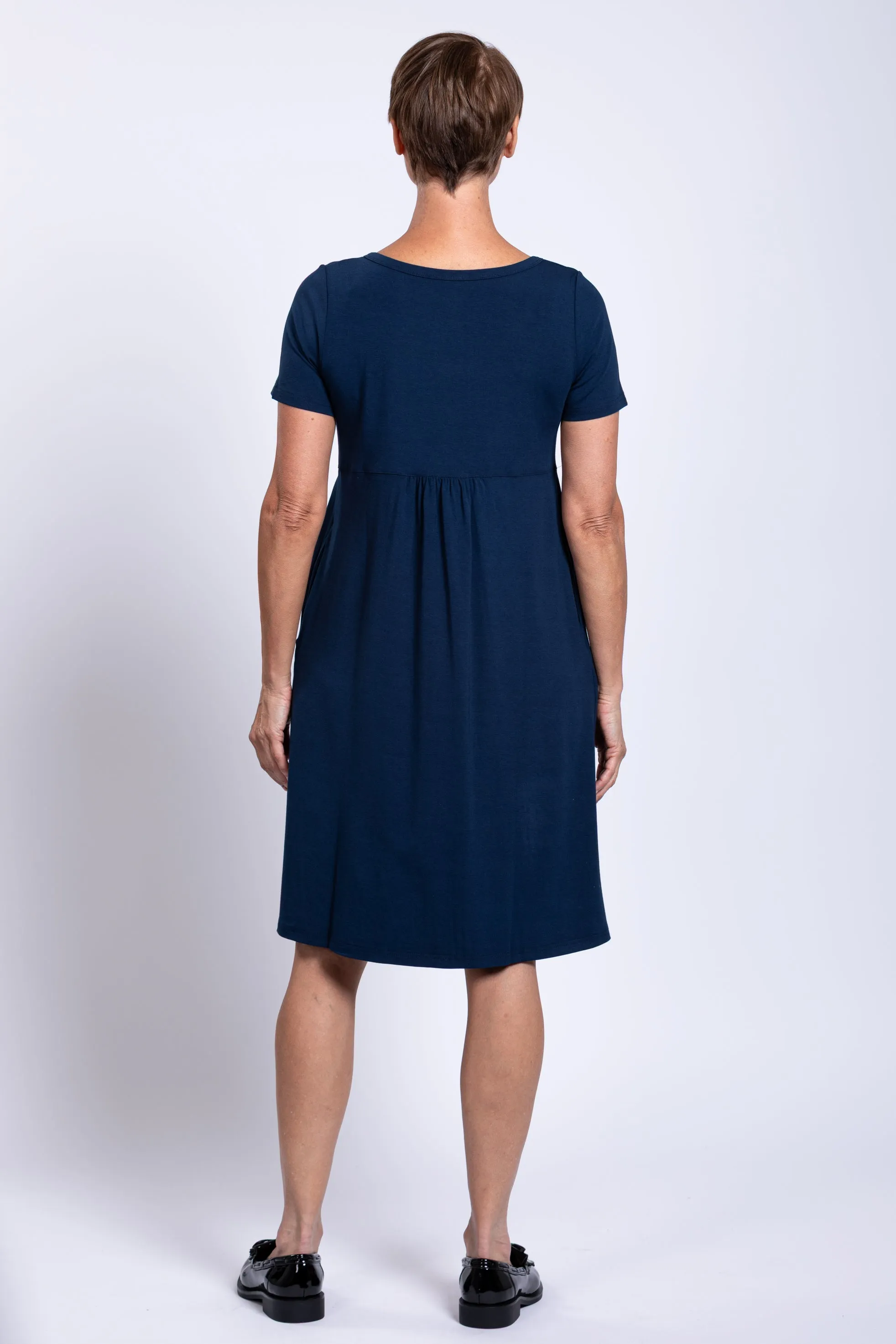 Nelly Short Sleeve Dress, Indigo, Bamboo sold by Blue Sky product image thumbnail 5