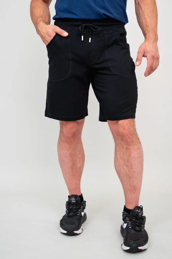 Jason Shorts, Black, Cotton sold by Blue Sky