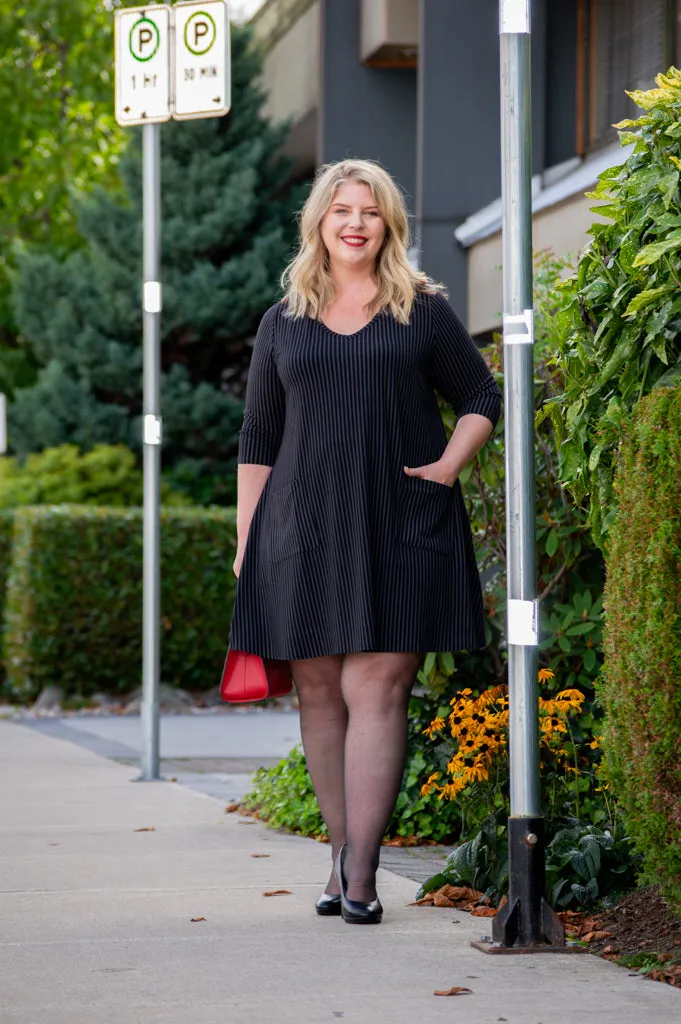 Veronica Tunic, Blk/Grey Stripe, Bamboo sold by Blue Sky product image thumbnail 3