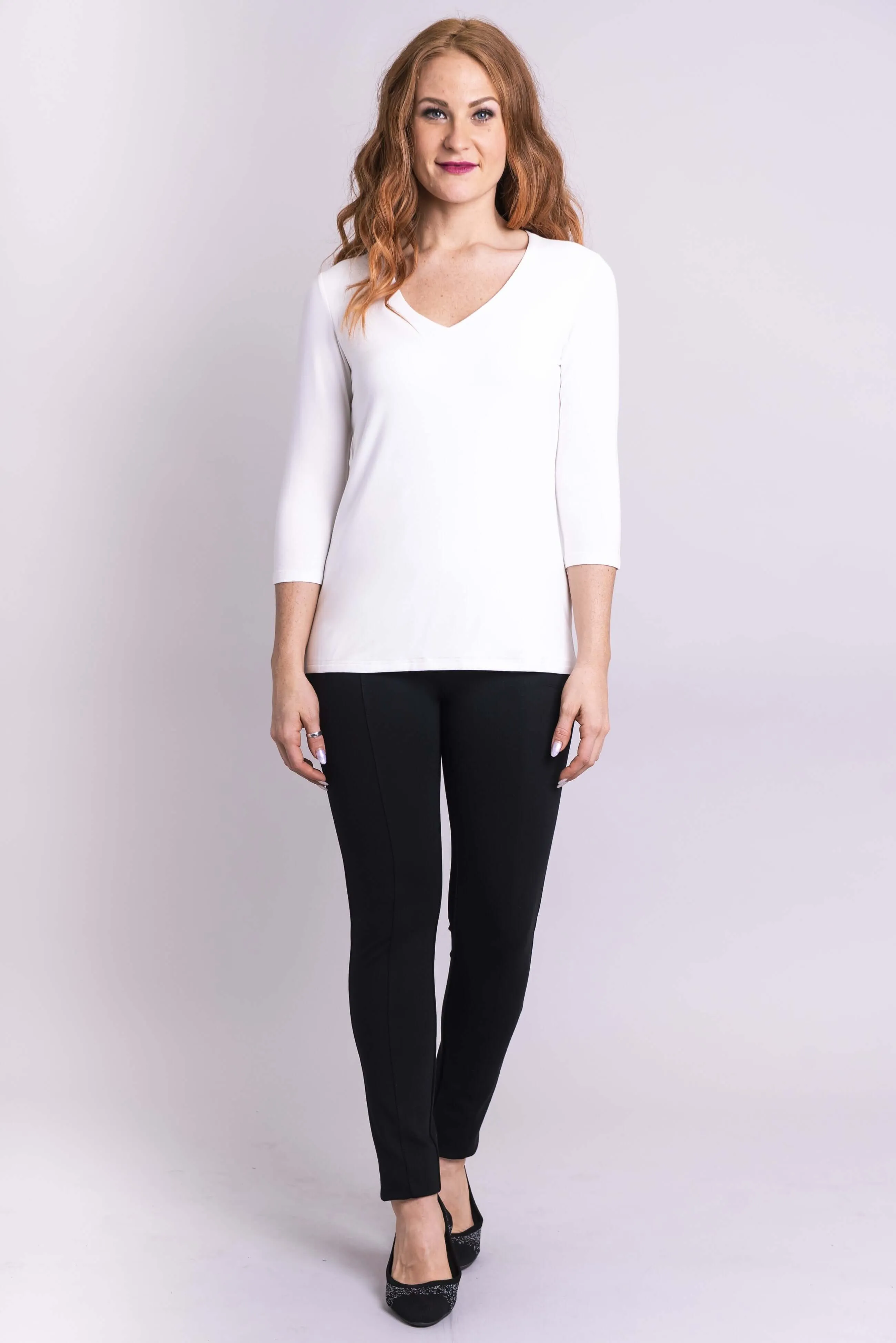 Mia Top, Winter White, Bamboo- Final Sale sold by Blue Sky product image thumbnail 2