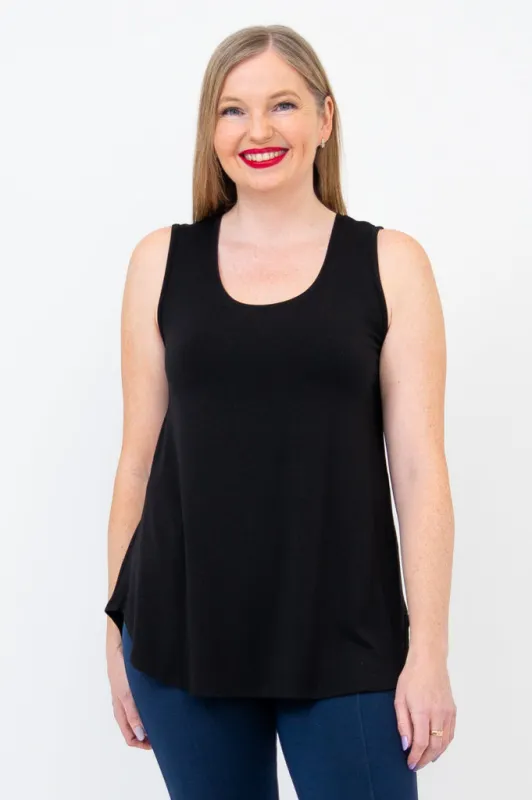 Jazz Tank, Black, Bamboo sold by Blue Sky
