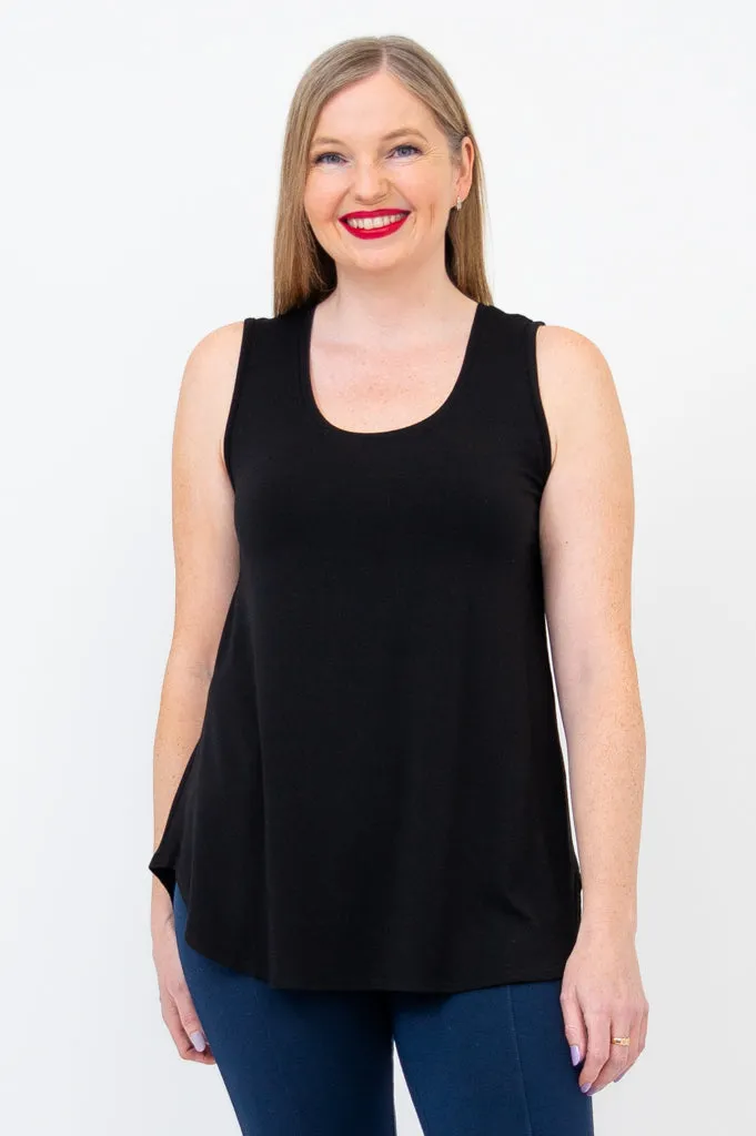 Jazz Tank, Black, Bamboo sold by Blue Sky