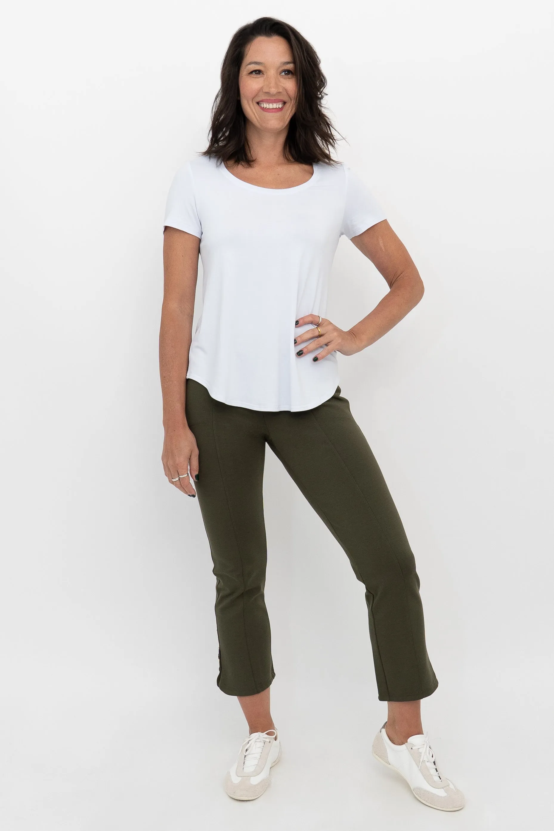 Nadine Crop, Khaki, Modal sold by Blue Sky product image thumbnail 2