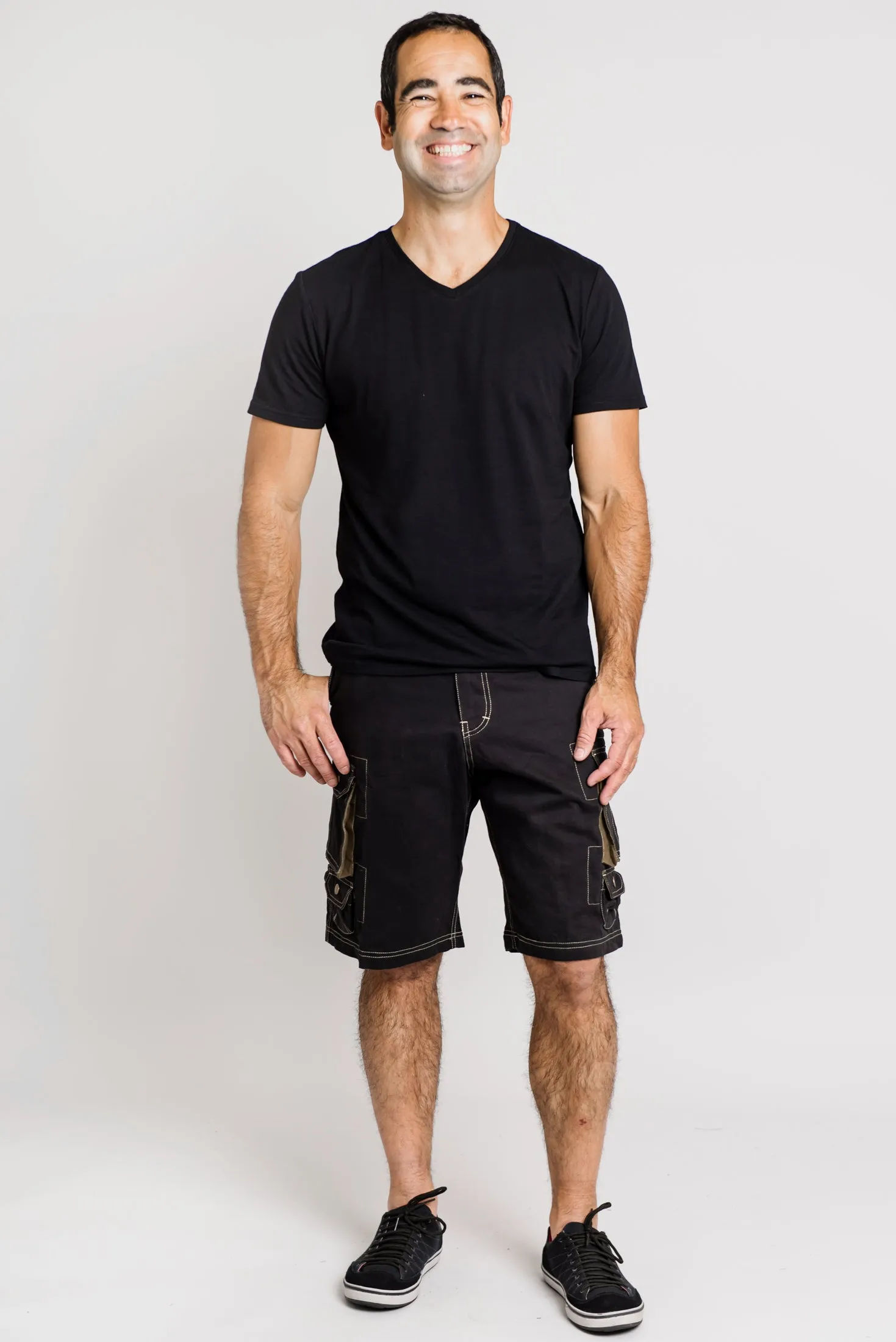 Cargo Shorts, Black, Cotton sold by Blue Sky product image thumbnail 3