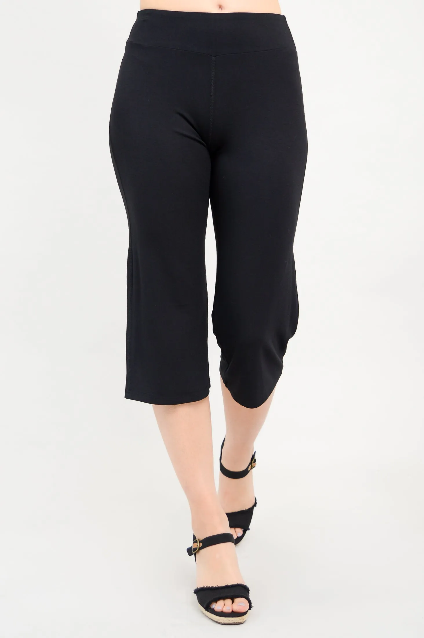 Yoga Capri, Black, Bamboo sold by Blue Sky