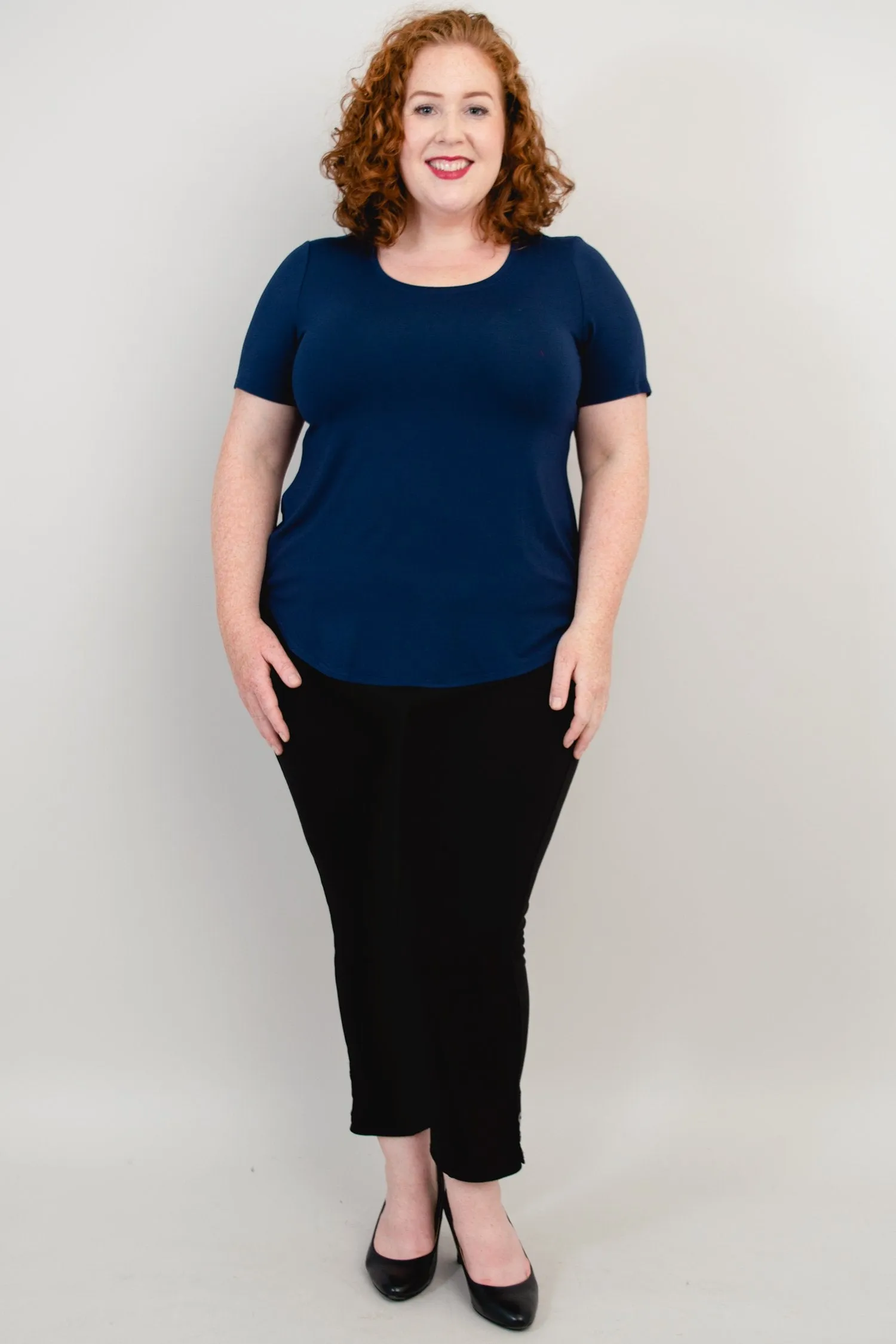 Tessa Tee, Indigo, Bamboo sold by Blue Sky product image thumbnail 3