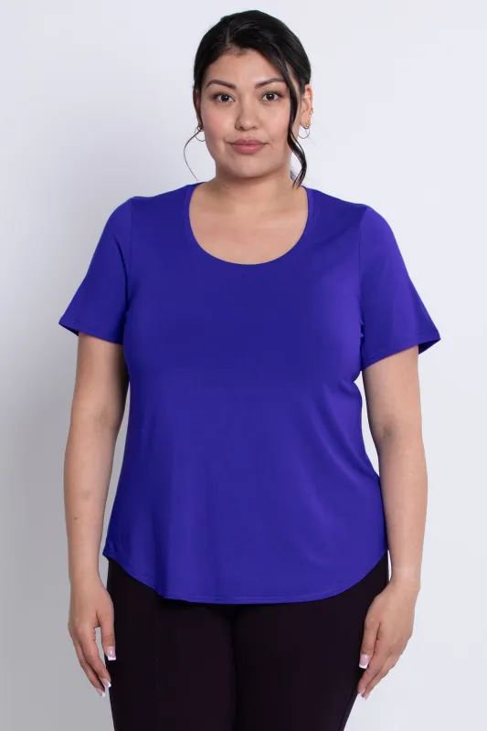 Tessa Tee, Violet, Bamboo sold by Blue Sky
