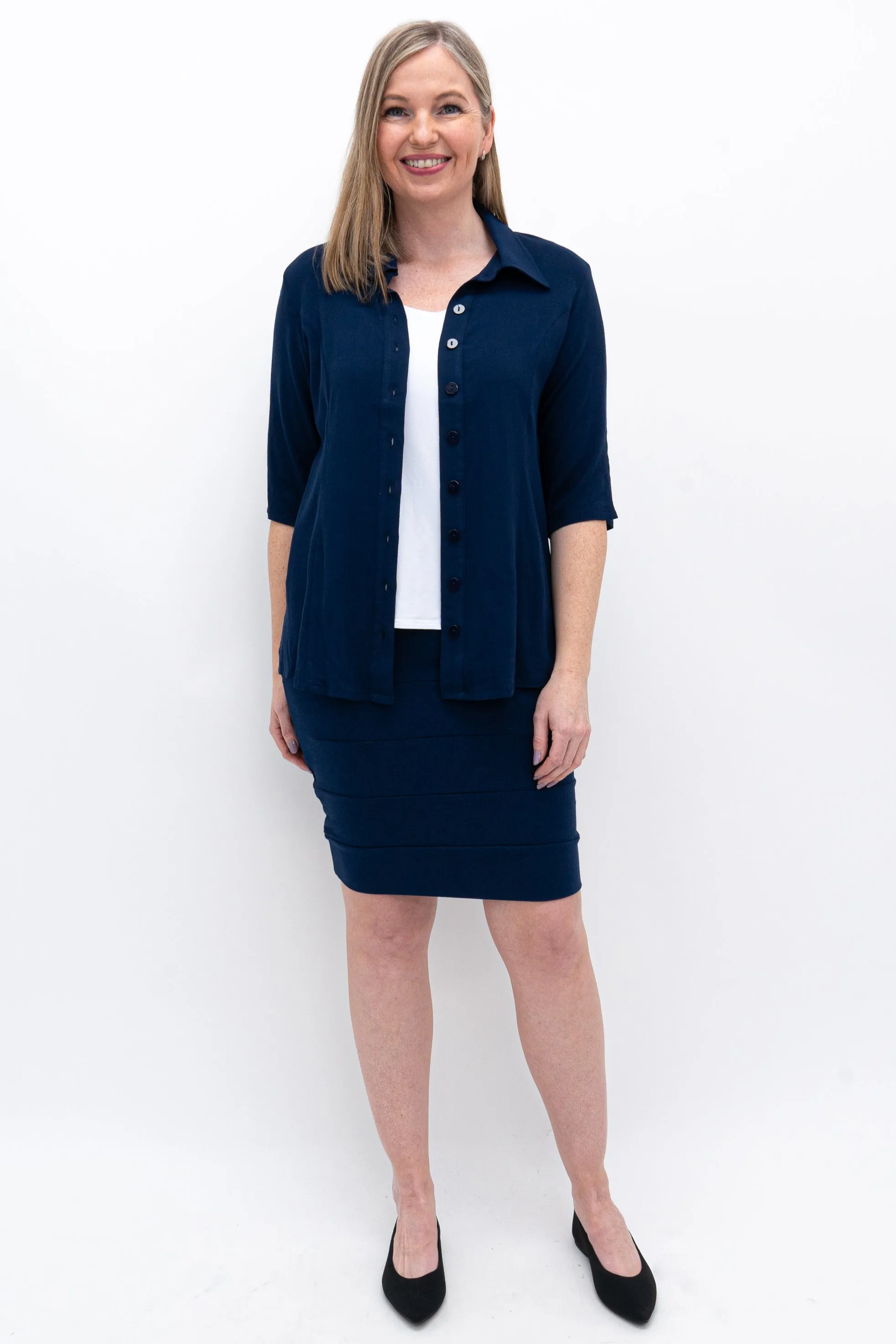 Jonelle Skirt, Indigo, Bamboo - Final Sale sold by Blue Sky product image thumbnail 2