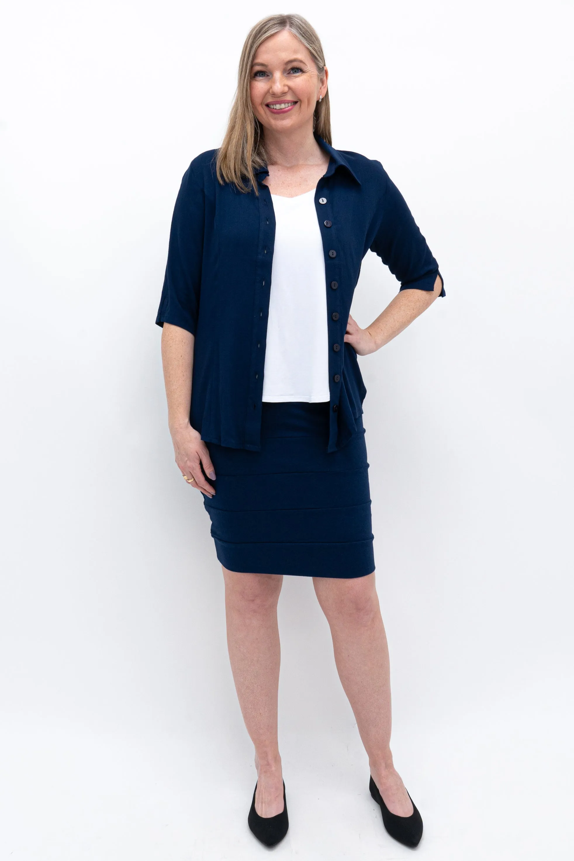 Jonelle Skirt, Indigo, Bamboo - Final Sale sold by Blue Sky product image thumbnail 3
