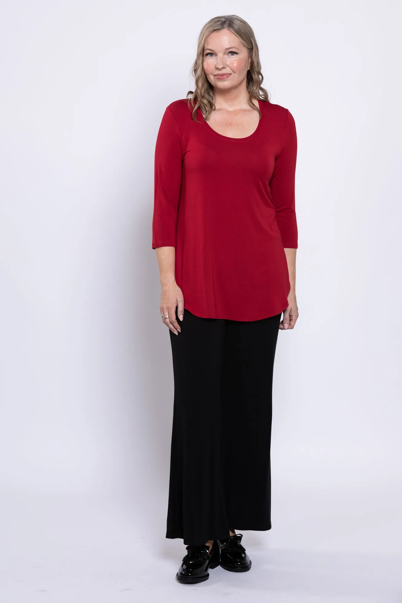 Jazz 3/4 Slv Top, Lipstick, Bamboo sold by Blue Sky product image thumbnail 2