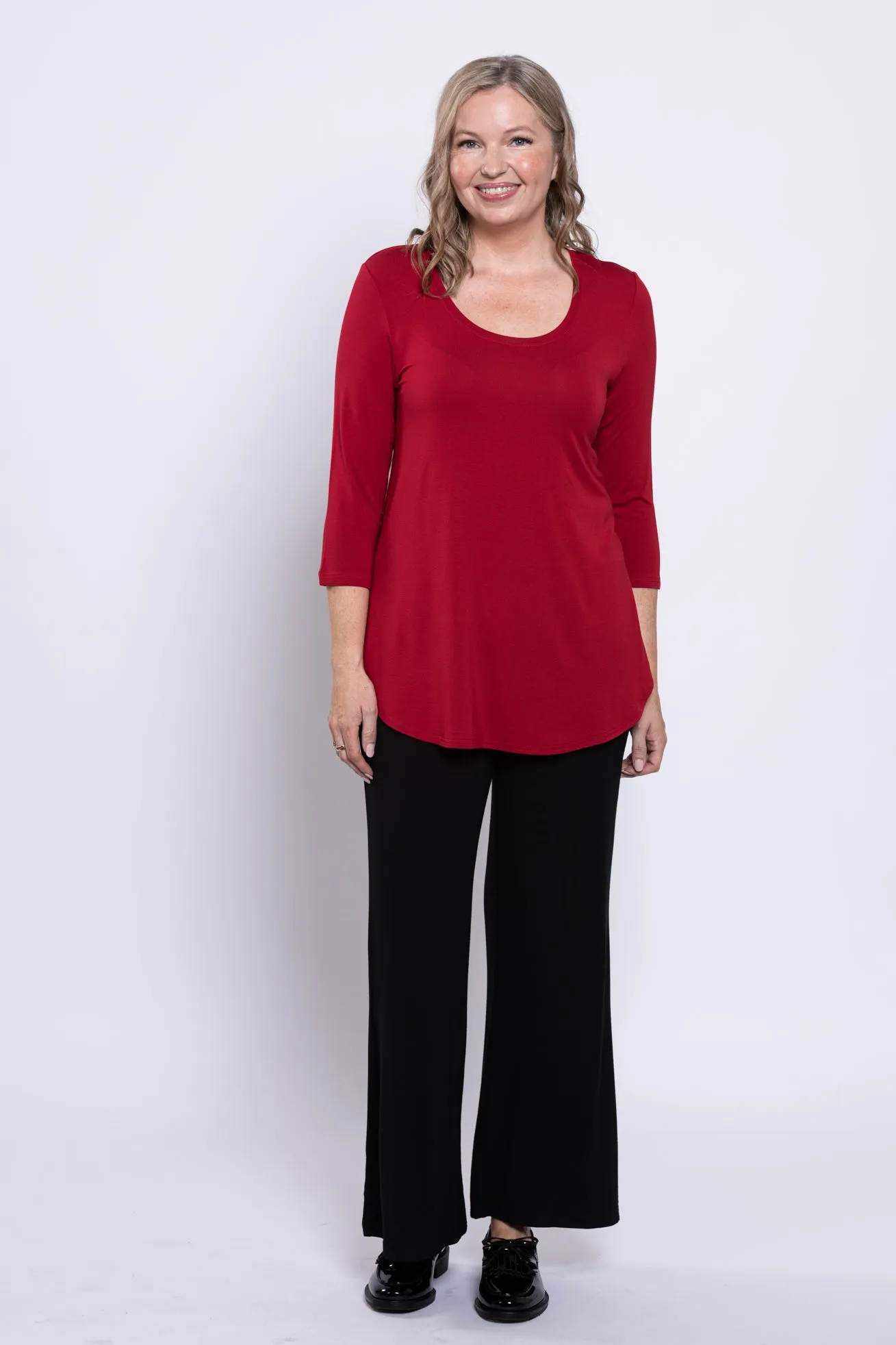 Jazz 3/4 Slv Top, Lipstick, Bamboo sold by Blue Sky product image thumbnail 3