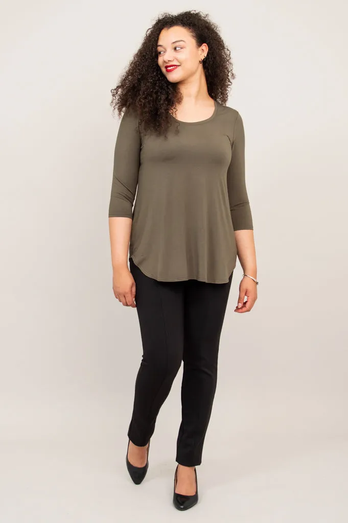 Jazz 3/4 Slv Top, Khaki, Bamboo sold by Blue Sky product image thumbnail 3