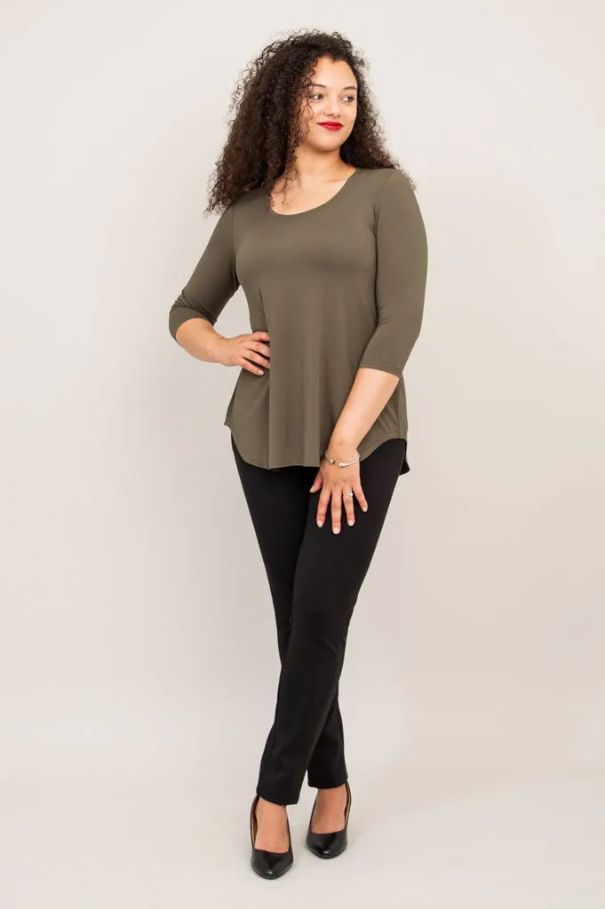 Jazz 3/4 Slv Top, Khaki, Bamboo sold by Blue Sky product image thumbnail 2