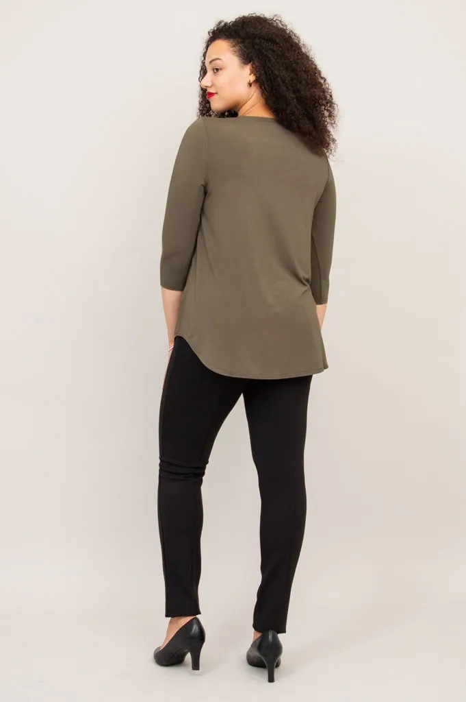 Jazz 3/4 Slv Top, Khaki, Bamboo sold by Blue Sky product image thumbnail 4